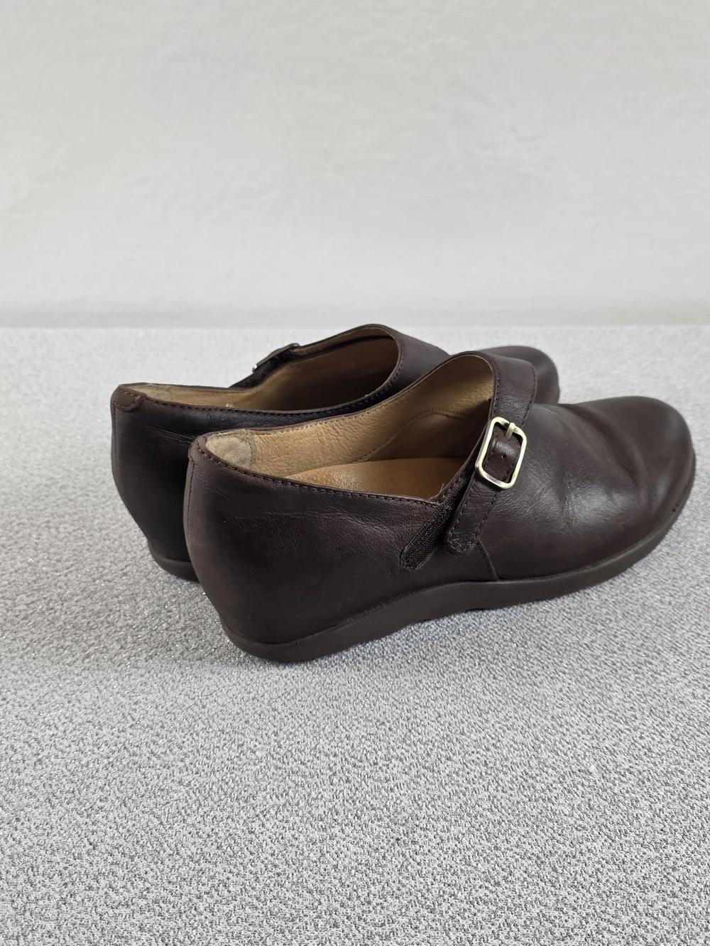 Dansko Marisa Hidden Wedge Oxford Shoes Brown Leather Women's 39/8.5-9